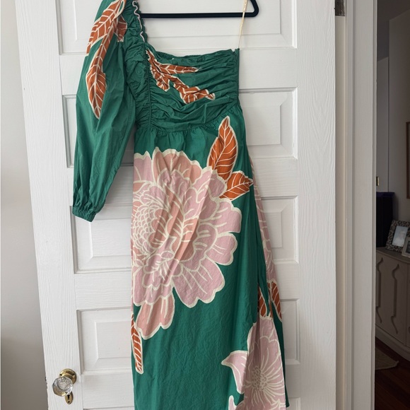 FARM Rio Green and Pink One-Shoulder Dress - Picture 4 of 4